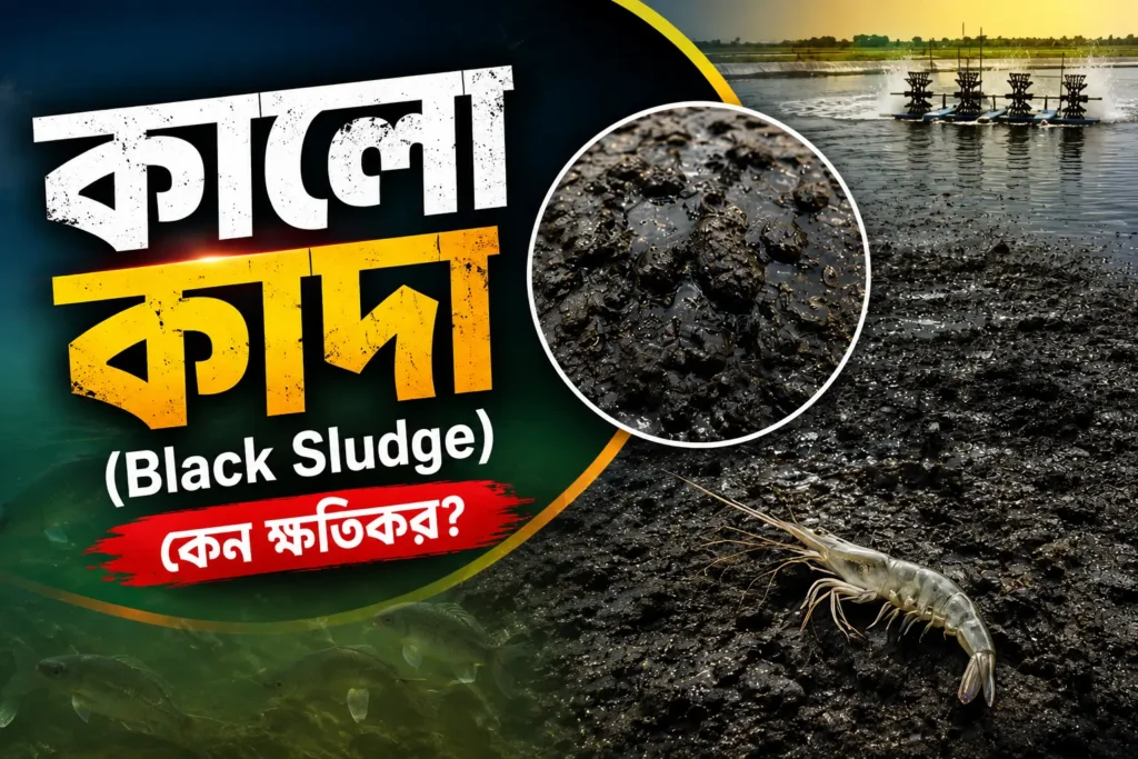 মাছ ও চিংড়ি ঘেরের কালো কাদা (Black Sludge) কেন ক্ষতিকর? 1 black-sludge-in-shrimp-pond